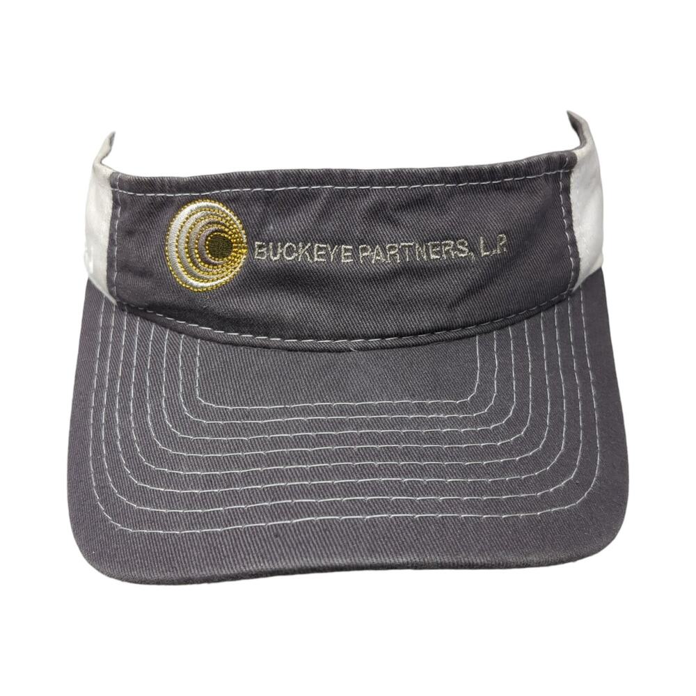 Buck Eye Partners Strapback Sun Visor Cap Gray One Size Adjustable OC Sports